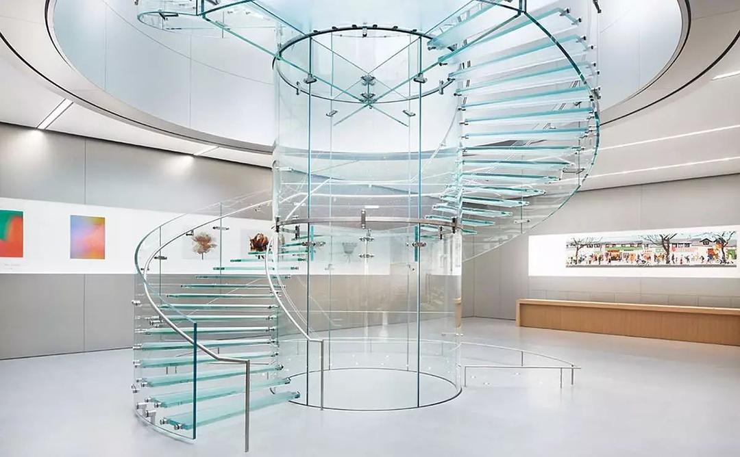 成峰國際—蘋果店(diàn)玻璃樓梯